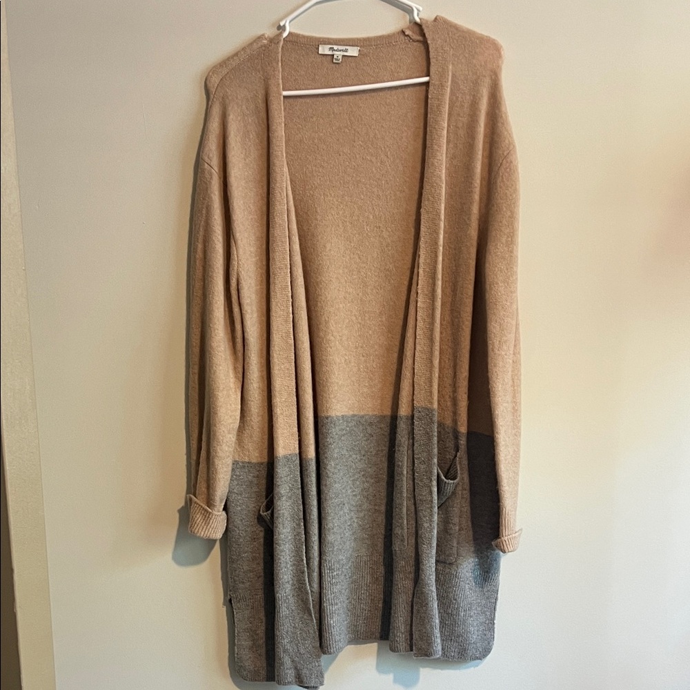 Madewell Tan and Gray Women's Cardigan